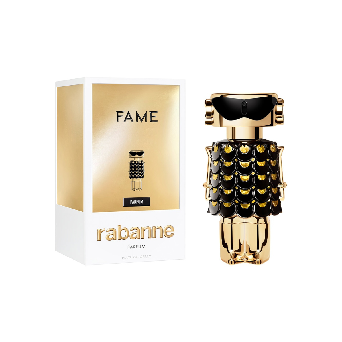 Fame Parfum frasco y caja
